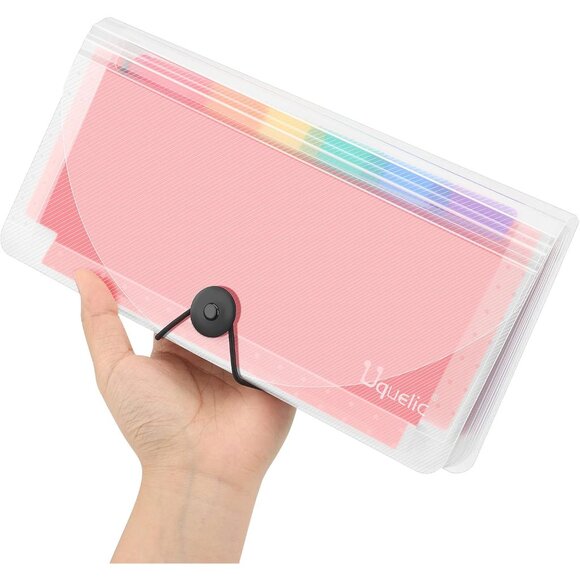 Stand Receipt Organizer Folder - 13 Pockets Expanding Accordion Coupon Organizer - Picture 4 of 8